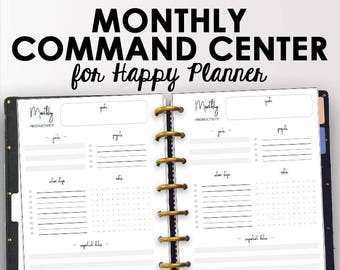 project planner for happy planner productivity printables etsy