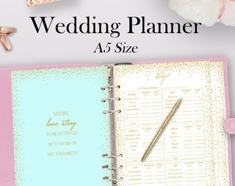 filofax wedding planner inserts wedding planner filofax a5 etsy