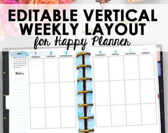 vertical weekly happy planner