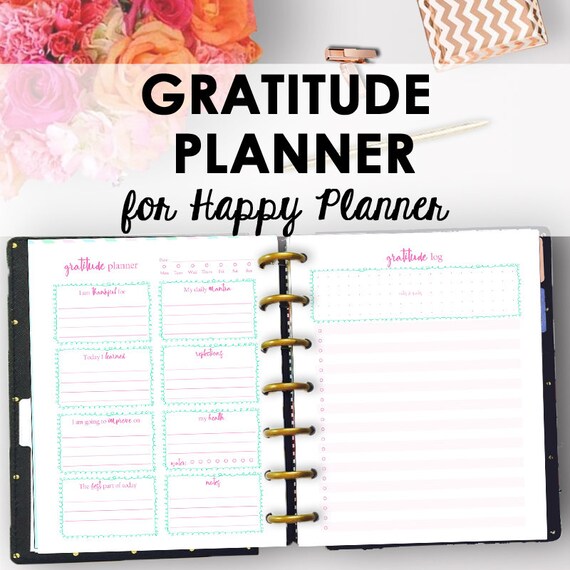 Gratitude Log for Happy Planner Gratitude Planning Happy Etsy