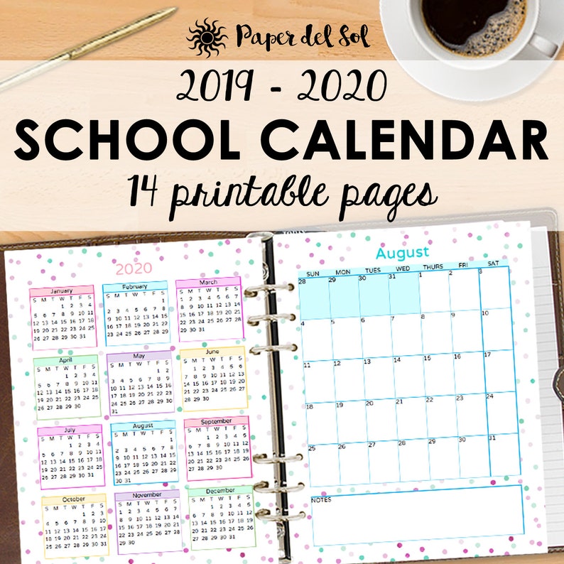 Faculty Calendar, Instructional Regular Planner 2019 2020, Month to month Pupil Planner 2019 2020, Educational Calendar, Letter Dimensions, Instantaneous Down load graphic relating to Printable School Calendar titled Higher education Calendar, Instructional Month-to-month Planner 2019 2020, Regular Pupil Planner 2019 2020, Instructional Calendar, Letter Dimensions, Immediate Obtain