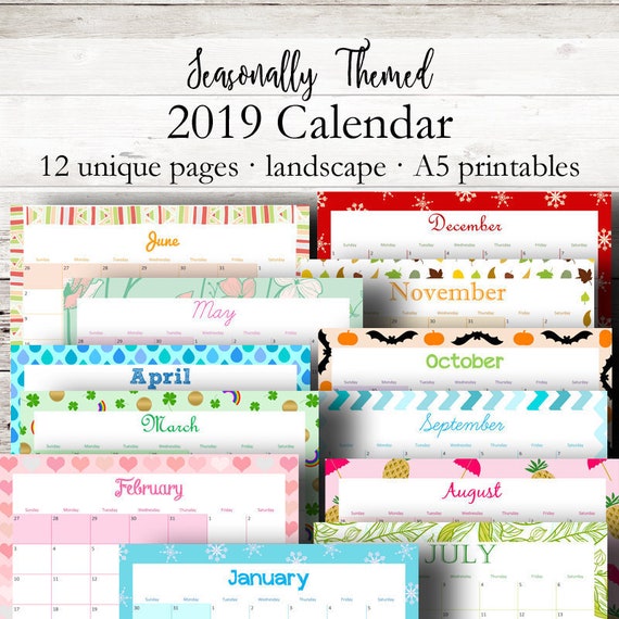 printable monthly calendar 2019 monthly planner 2019 filofax etsy printable monthly calendar with holidays