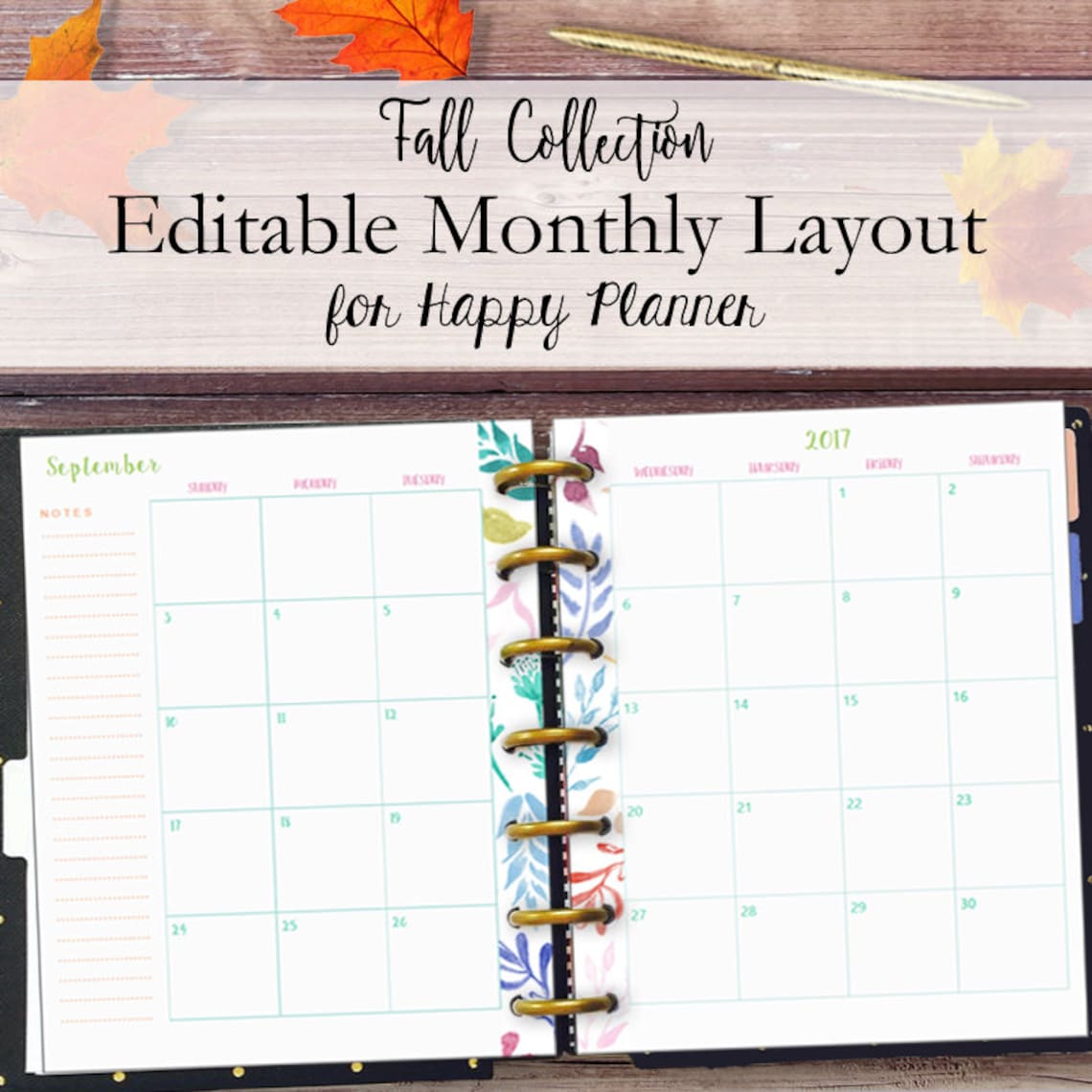 Happy Planner Monthly Inserts Printable Happy Planner Etsy