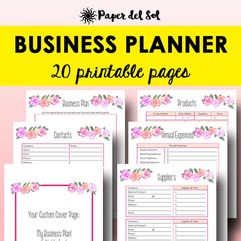 Printable Business Planner Printable Direct Sales Planner Etsy Australia