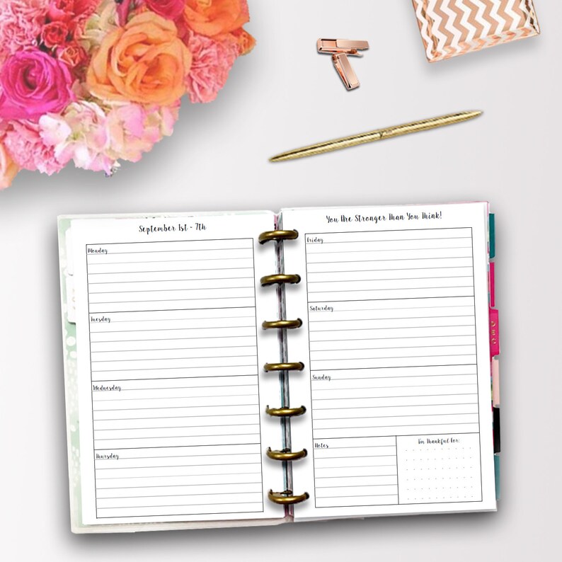 Mini Happy Planner Weekly Layout Happy Planner Mini Printable Etsy
