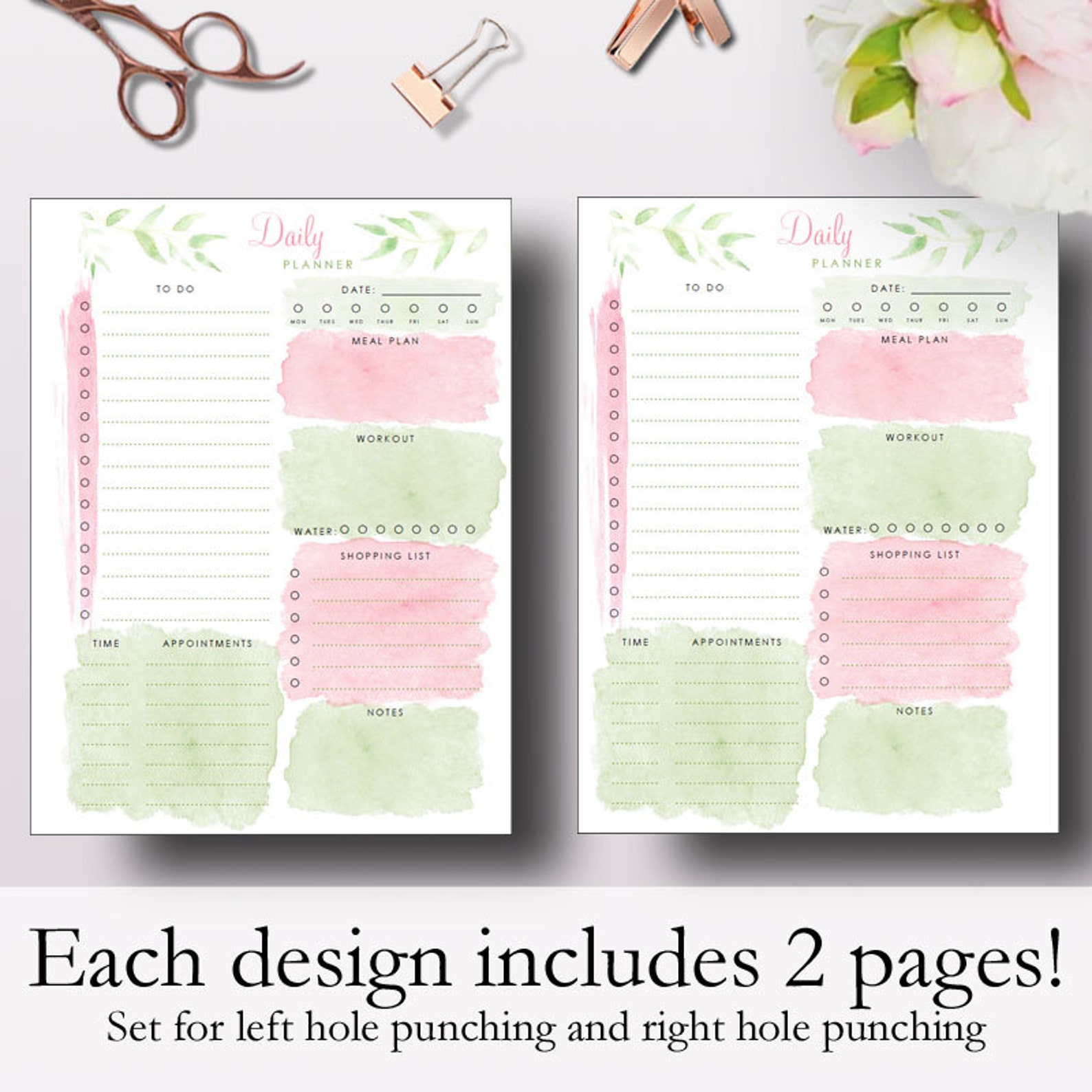 Happy Planner Printable Daily Planner Pages Happy Planner Etsy