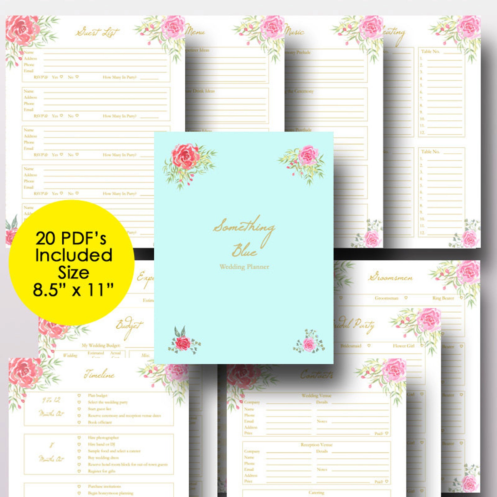 Wedding Planner Printable Wedding Planner Book Binder Etsy Wedding Planner Printable Wedding Planner Book Binder Etsy