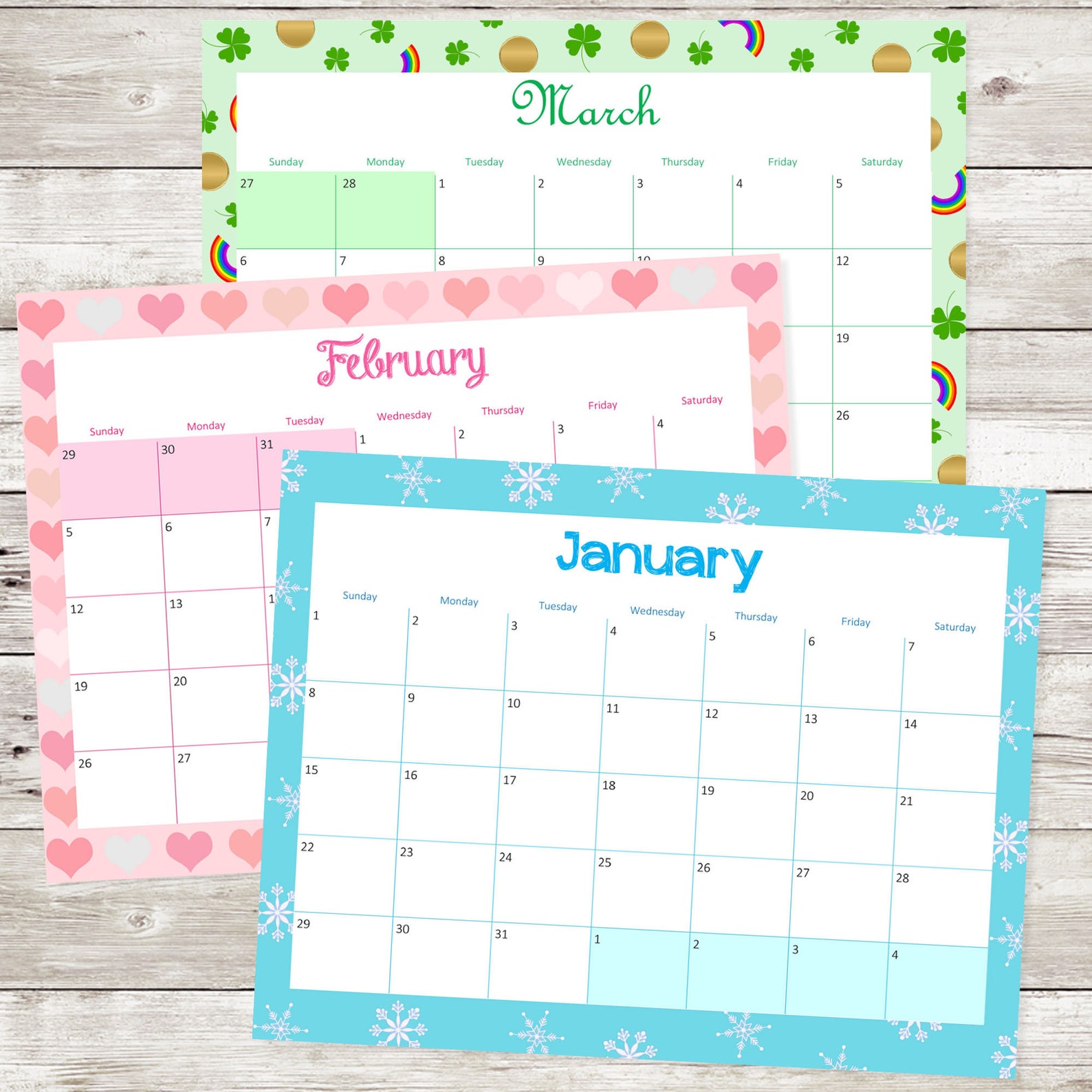 Happy Planner Monthly Calendar 2023 Planner Inserts Happy Etsy