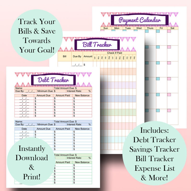 Happy Planner Budget Pages Finance Printables Happy Planner Etsy