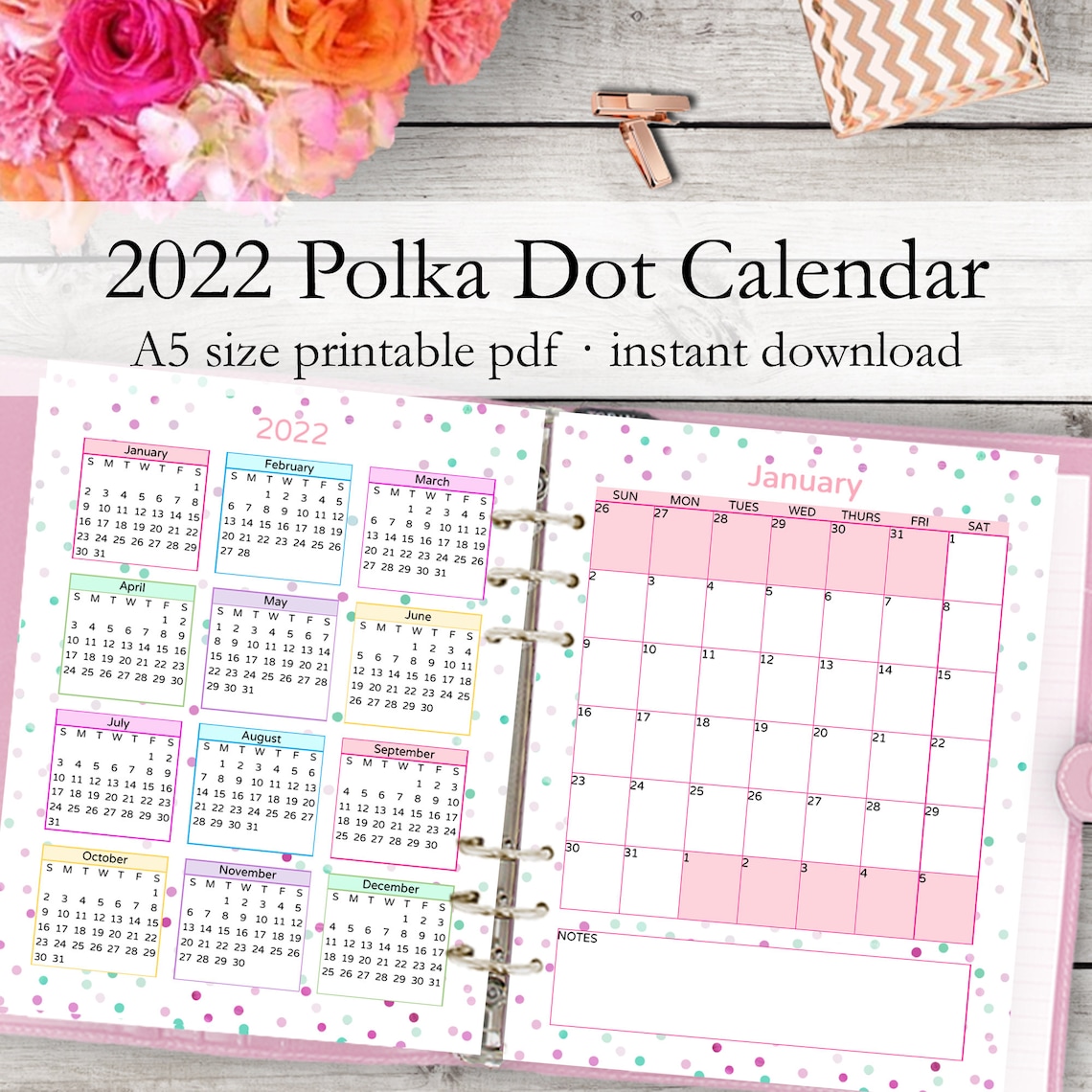 Free A5 Planner Printables 2022