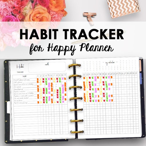 Monthly Habit Tracker Printable Undated Happy Planner Classic | Etsy