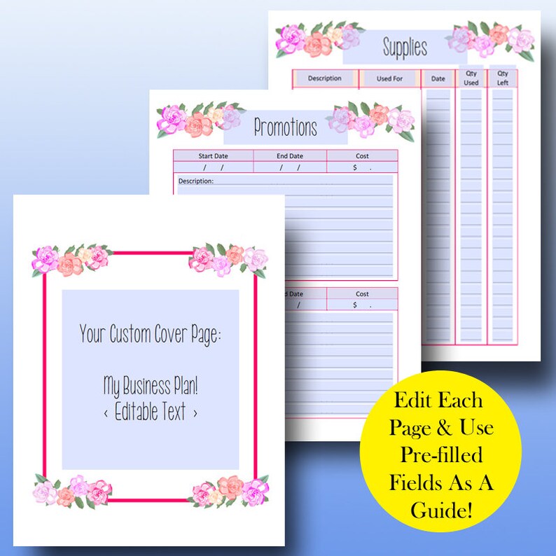 Etsy Business Plan Template