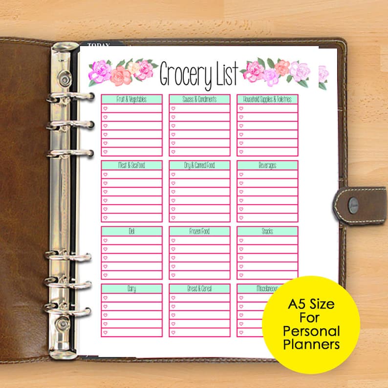 Meal Planner Printable A5 Grocery List Printable A5 Shopping Etsy meal-planner-printable-a5-grocery-list-printable-a5-shopping-etsy