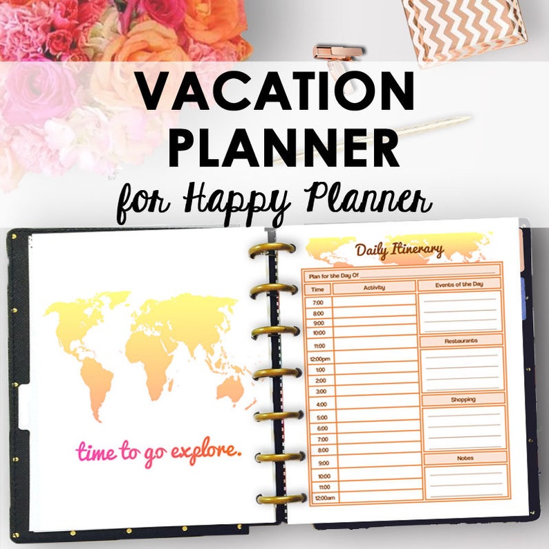 happy planner travel journal