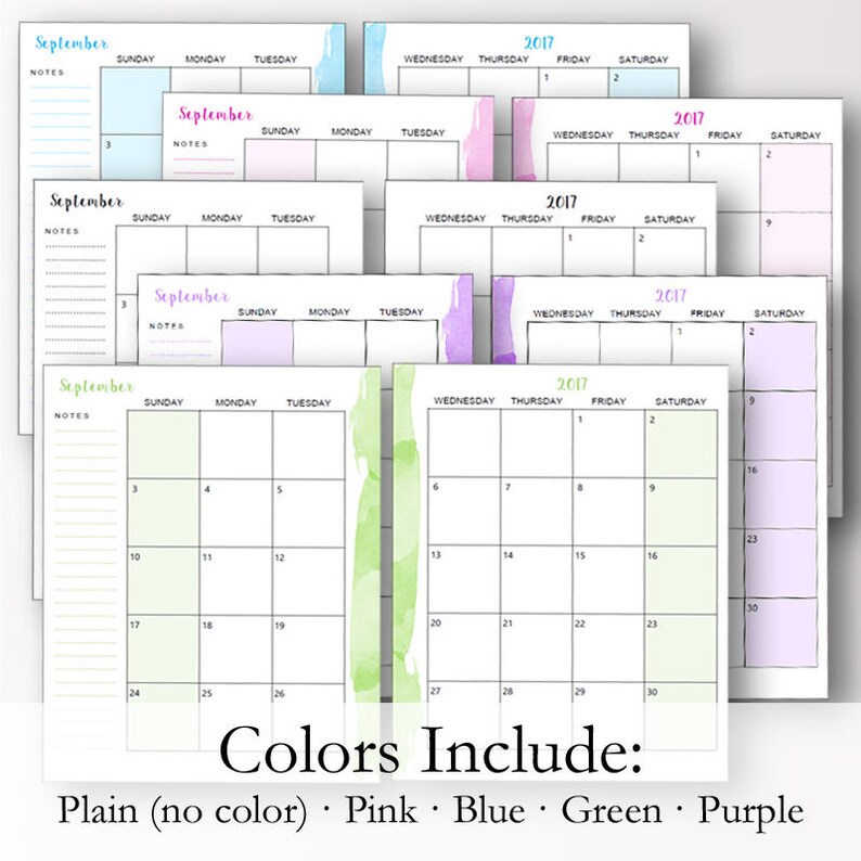 Classic Happy Planner Monthly Layout Inserts Editable Monthly Etsy