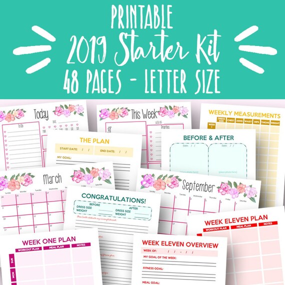 Planner Printable 2019 Weekly Planner 2019 Calendar