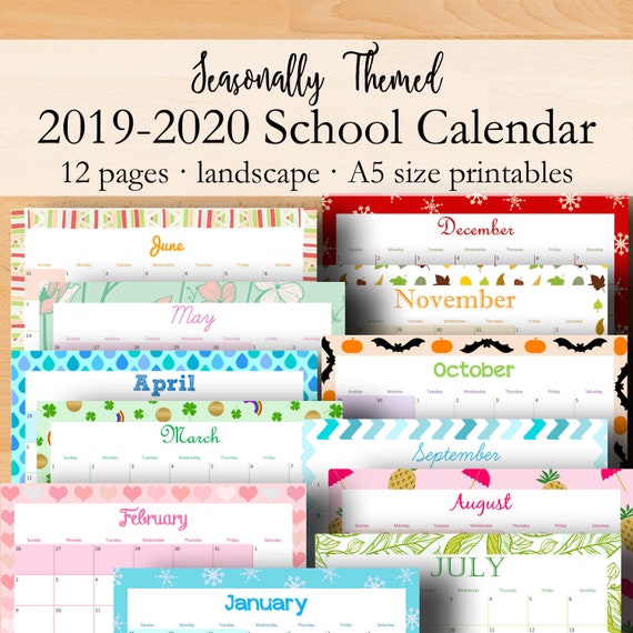 2019 2020 Calendar Inserts, Educational Calendar Printable, A5 Month to month Higher education Planner Calendars, Month-to-month Inserts A5 Printables Prompt Down load graphic about School Calendar -16 Printable referred to as 2019 2020 Calendar Inserts, Instructional Calendar Printable, A5 Month-to-month College or university Planner Calendars, Every month Inserts A5 Printables Quick Down load