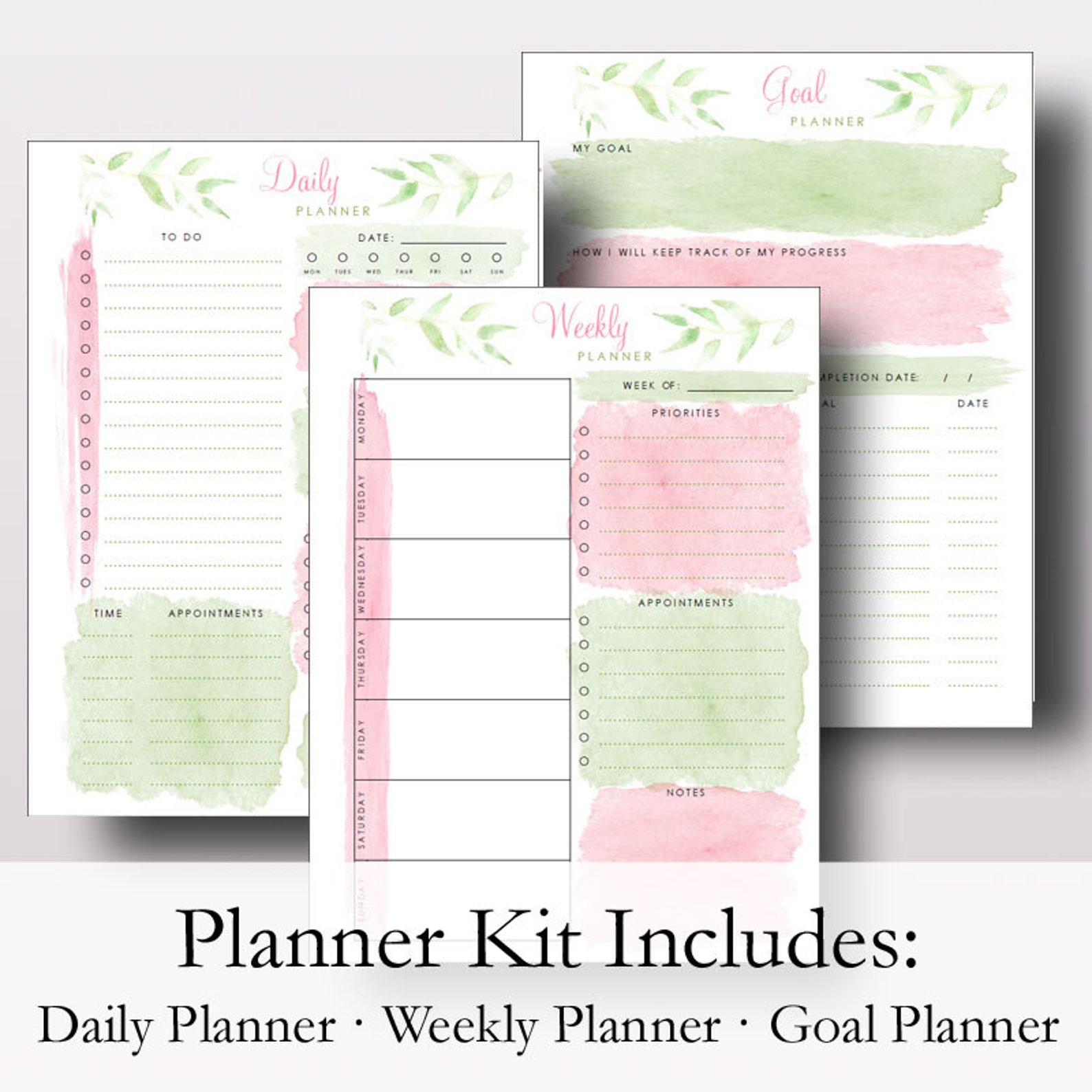 Happy Planner Printable Daily Planner Pages Happy Planner Etsy