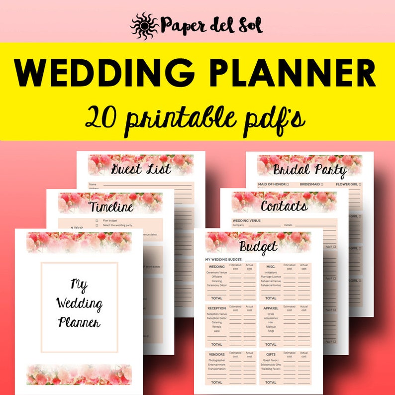 wedding-planner-printable-wedding-planner-book-printable-etsy