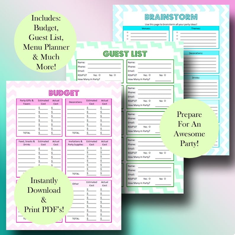 party planner checklist party planner checklist