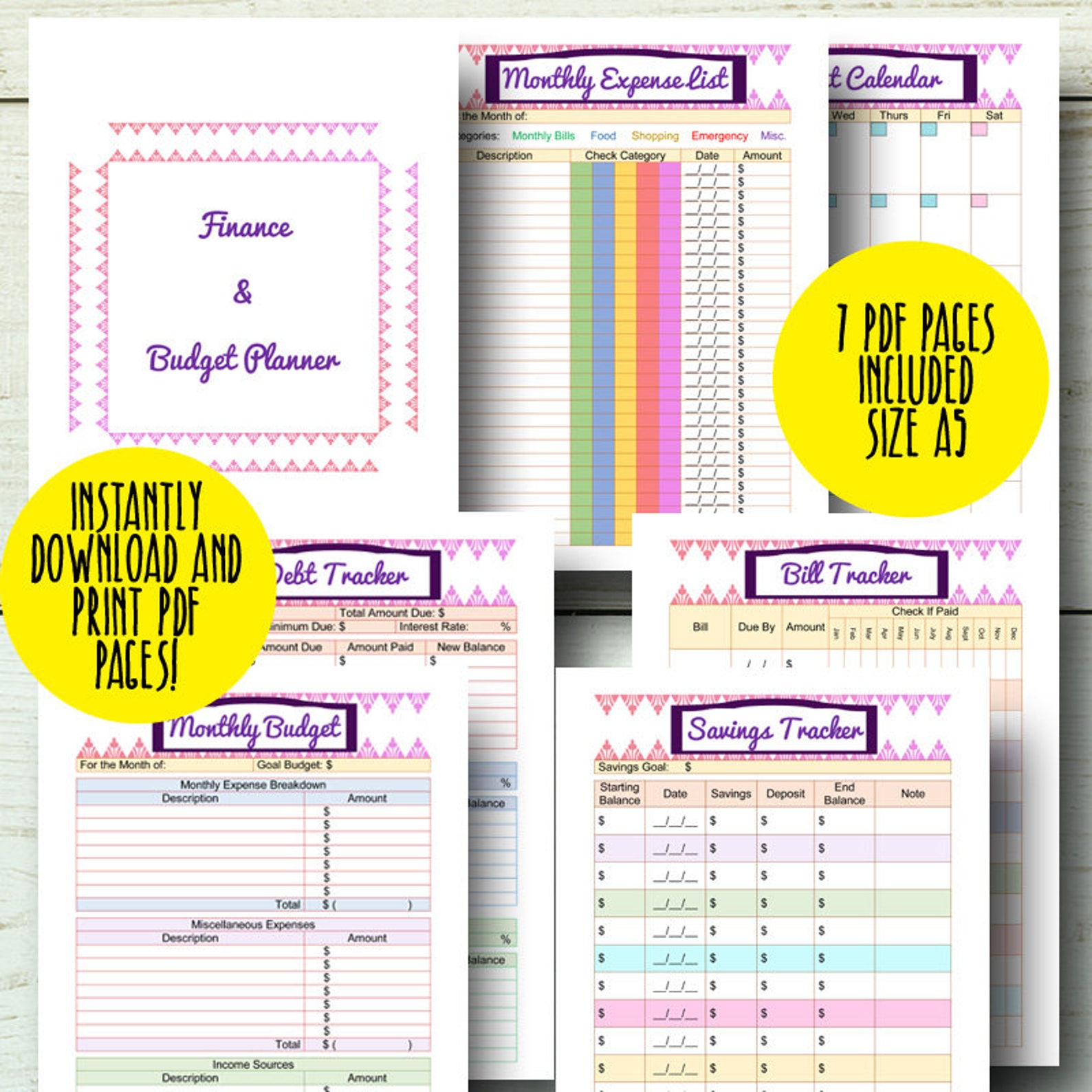 a5-budget-printables-monthly-budget-planner-financial-etsy