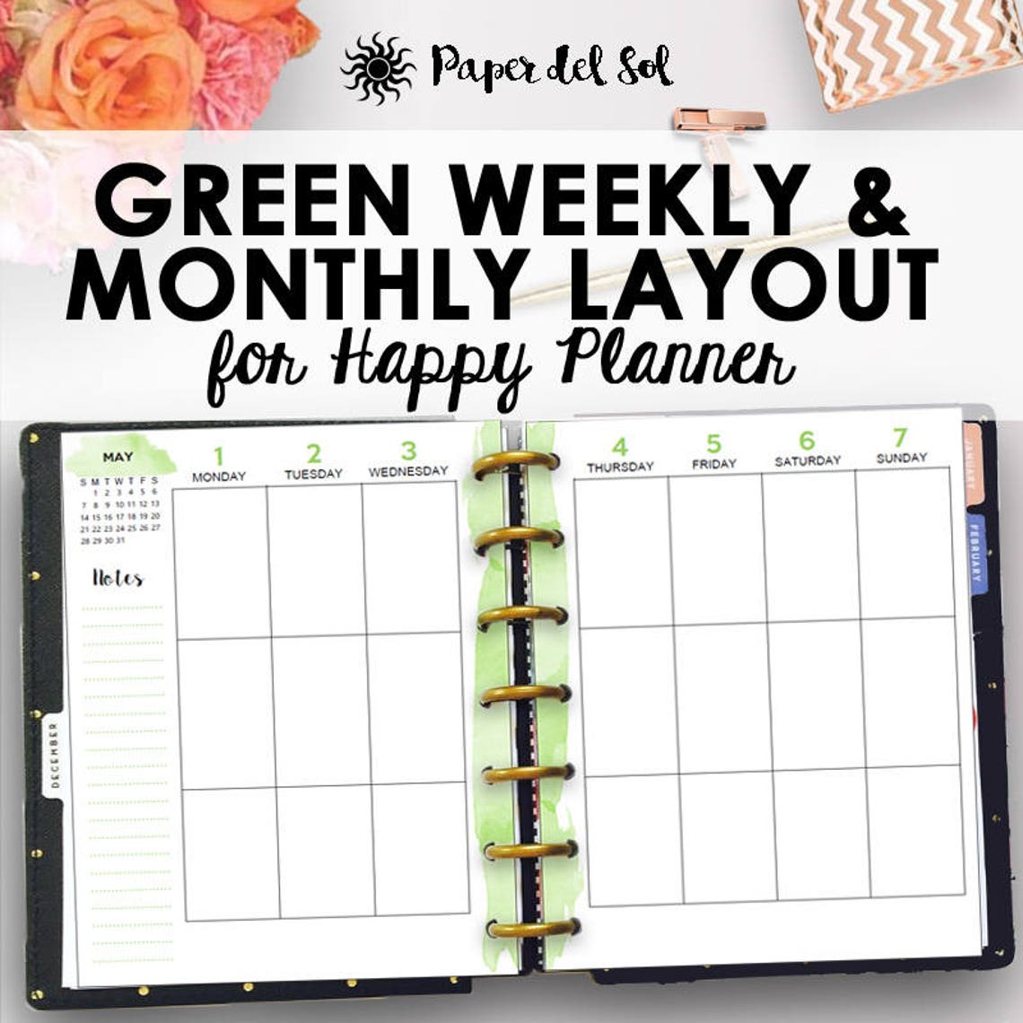Happy Planner Refill Monthly Weekly Planner Refills Monthly Etsy