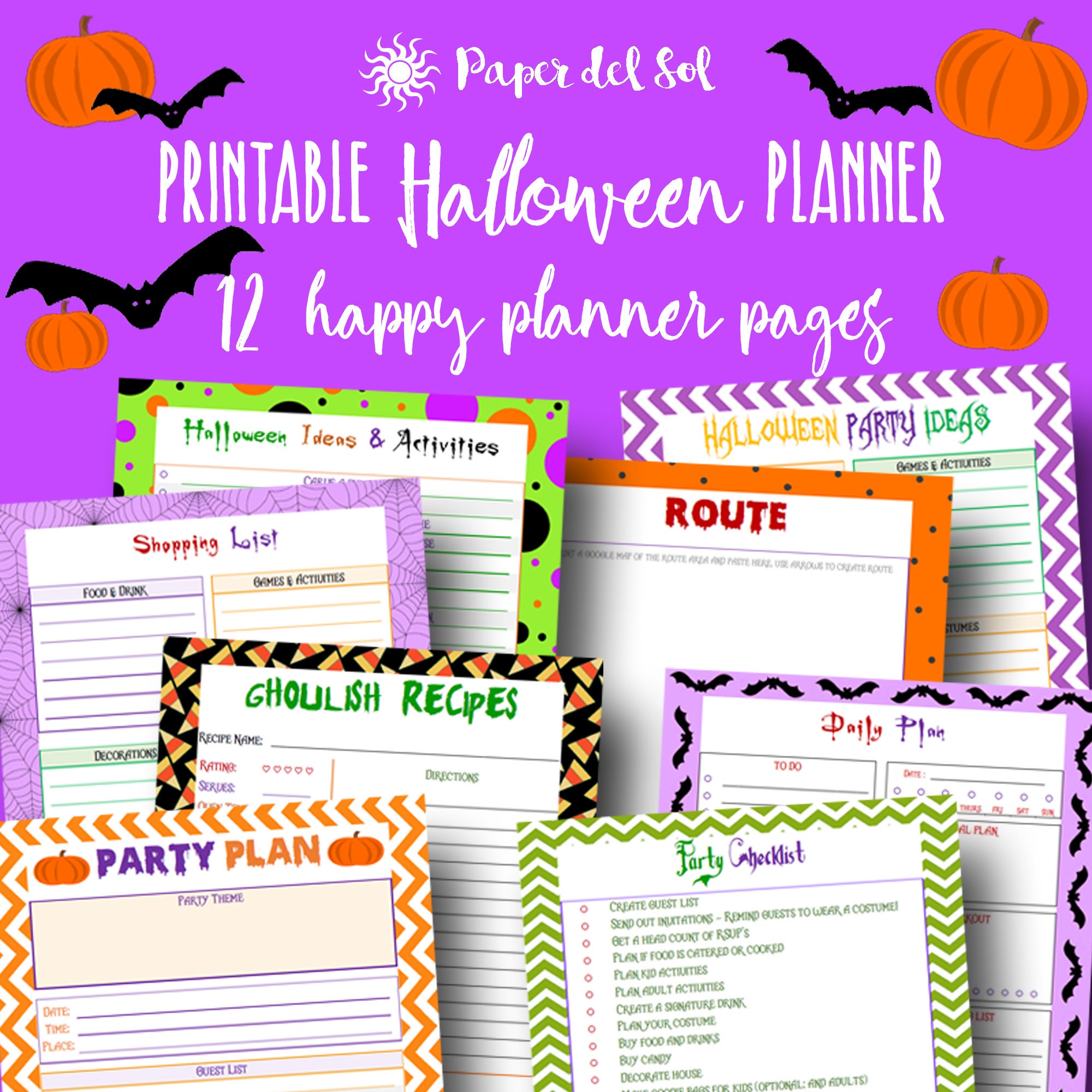 Happy Planner Halloween Printable Halloween Planner | Etsy