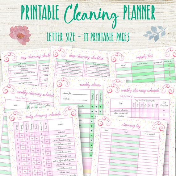 Daily Cleaning List Chart