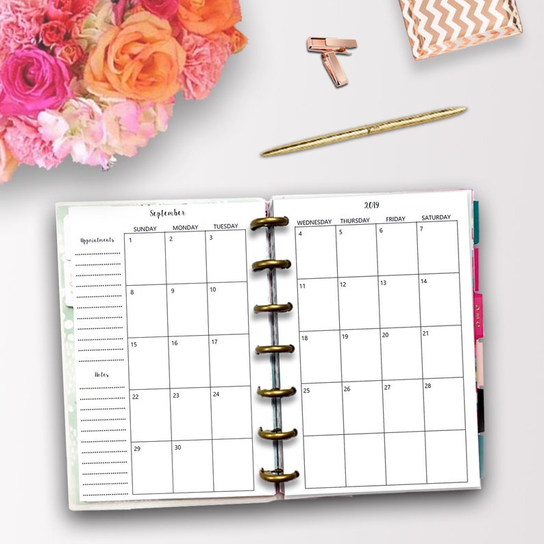 Mini Happy Planner Monthly Layout Happy Planner Mini Etsy Mini Happy Planner Monthly Layout Happy Planner Mini Etsy