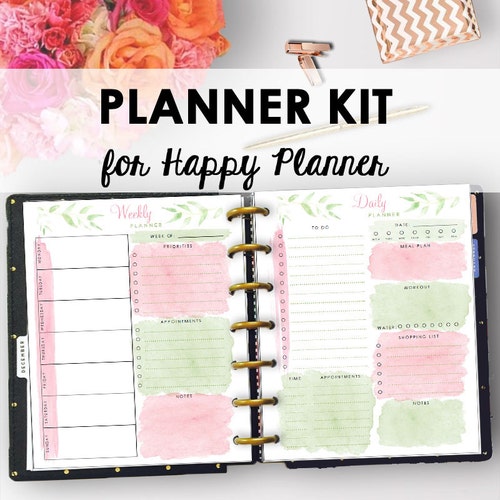 HAPPY PLANNER PRINTABLE Daily Planner Refills / Inserts 7 X Etsy