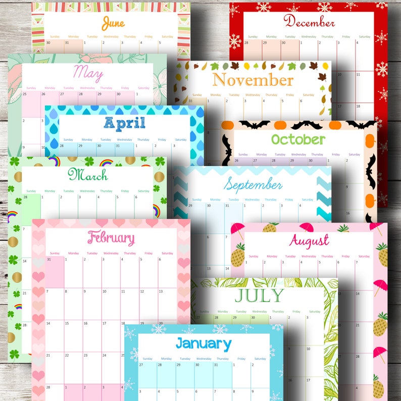 Printable Desk Calendar 2021 Wall Calendar Printable ...