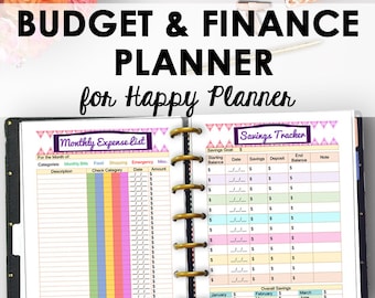 Happy Planner Budget Pages, Finance Printables, Happy Planner Budget, Printable Finance Inserts, Extension Pack, 9 x 7, Instant Download