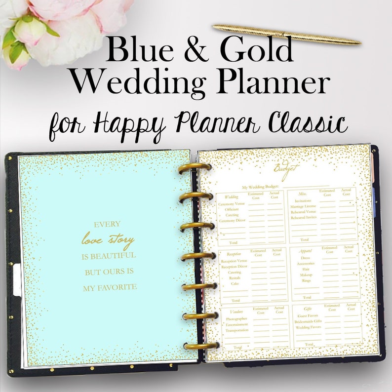 Happy Planner Wedding Inserts Wedding Planner For Happy Etsy