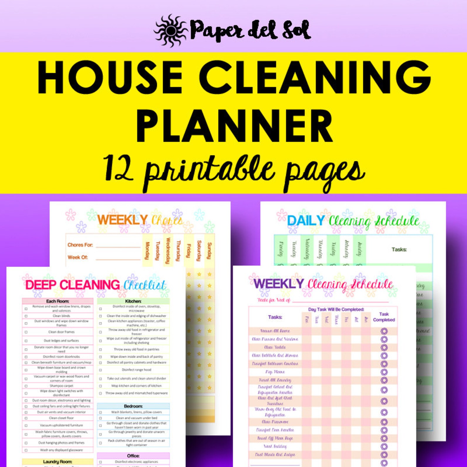 Cleaning plan. Cleaning Planner.