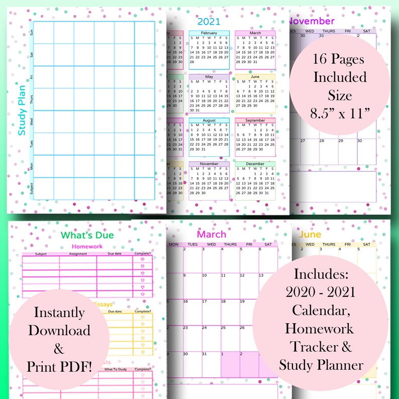Free printable daily diary 2020 image