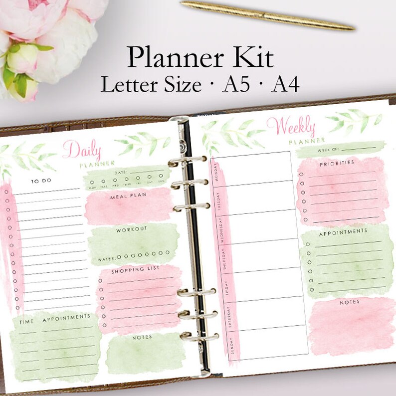 2023 Planner Printable Daily Planner Pages Weekly Planner Etsy New