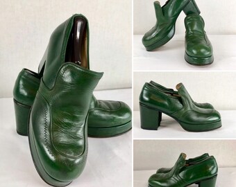 shoes platform mens 70s heel 1970 disco items