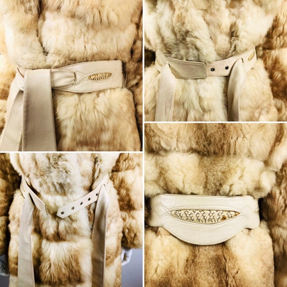 Size L - Vintage 60s 70s Huge Collar Shearling Sh… - image 9