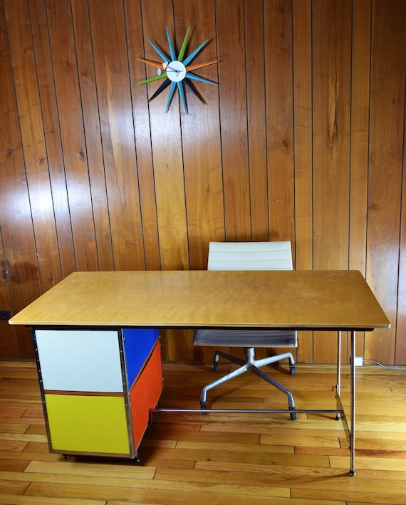 Vintage Eames 1952 ESU D20 Desk by Herman Miller - Charles & Ray Eames | MCM Mid Century