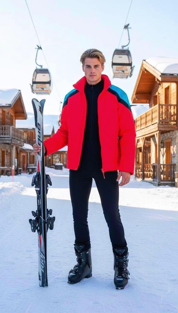 Vintage 70's Men's WHITE STAG Ski Jacket Color Blocked | Outer Layer Shell | Snowboarding Jacket Size M