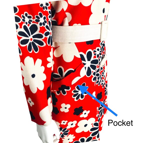 Deadstock True Vintage 60s Mod FLOWER POWER Coat … - image 6