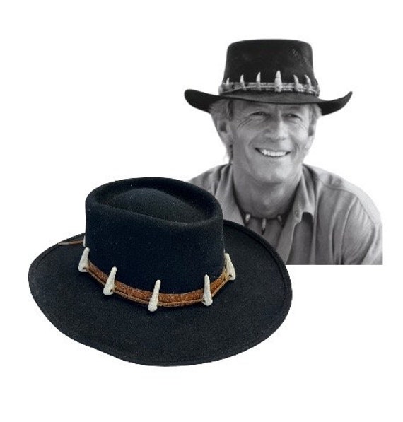 Authentic Vintage 80s Crocodile Dundee Hat Wool - 