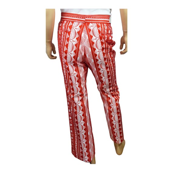 Deadstock  Mens 36 x 31 Vintage Rare 1960s LEE | Golf Pants MoD Optic Red White All over Pattern Pants Festival DiScO ReTrO FuNkY