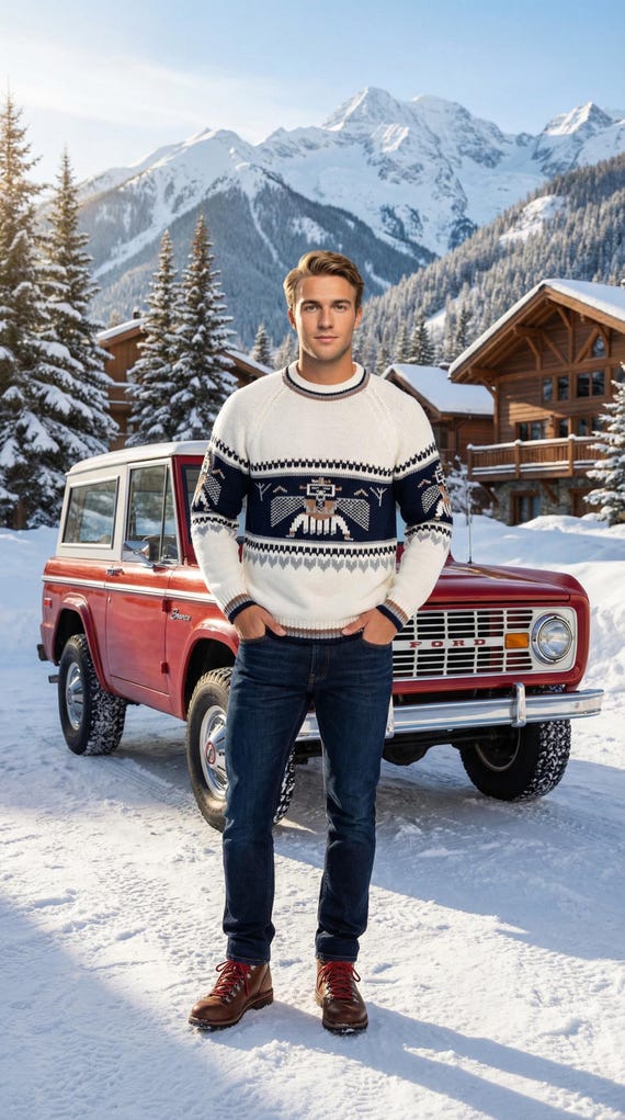 Vintage 70s Men's SILTON Ski Cowichan Aztec Native American Sweater | Excellent Condition Size L