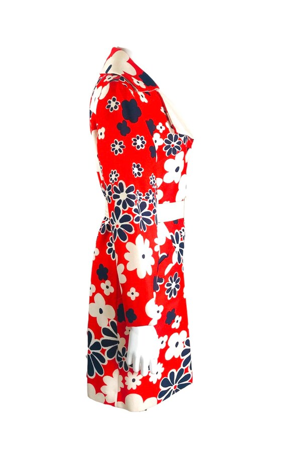 Deadstock True Vintage 60s Mod FLOWER POWER Coat … - image 3