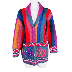Vintage Shetland Wool Cardigan - Etsy