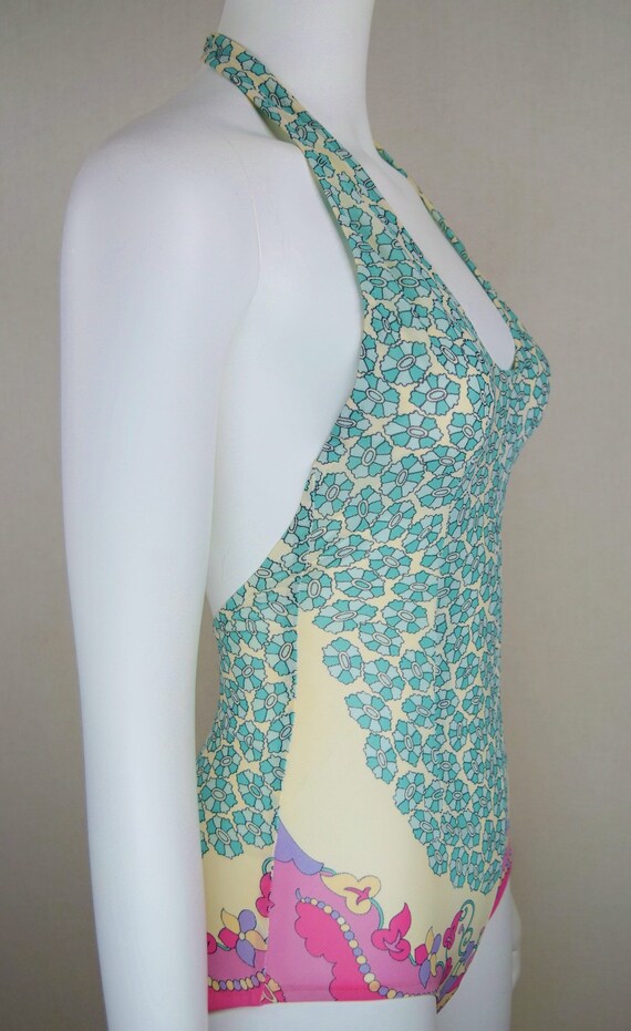 HTF Vintage 1970's EMILIO PUCCI Couture Pastel Fl… - image 7