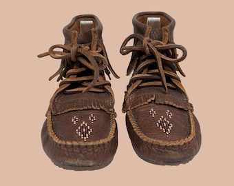 Polo Sport Shoes Hiking Boots Vintage 1990s Leather Lace up Ankle