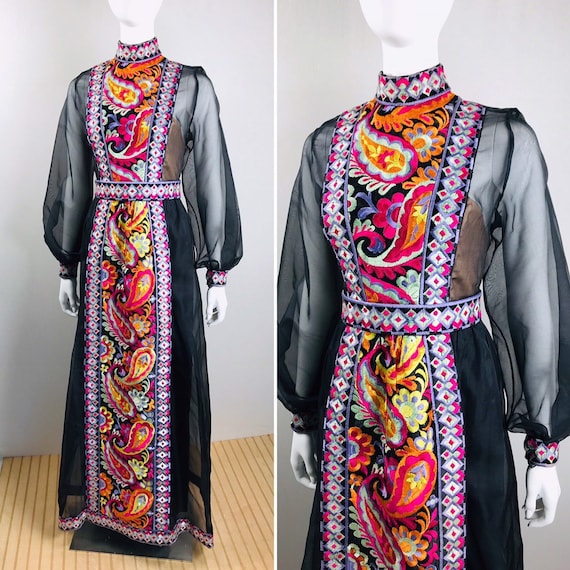 DONALD BROOKS Vintage Couture 1960s | Black Silk … - image 1