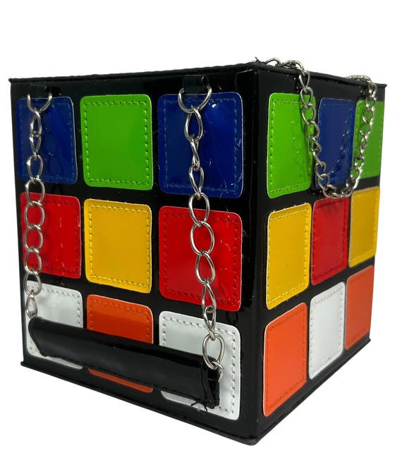 Rubik's Cube Colorful Novelty Gamer Comic-Con Handbag Purse